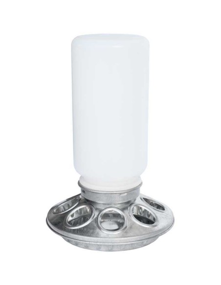 COMEDERO DE PLÁSTICO Y CHAPA PARA AVES COPELE - 1 KG