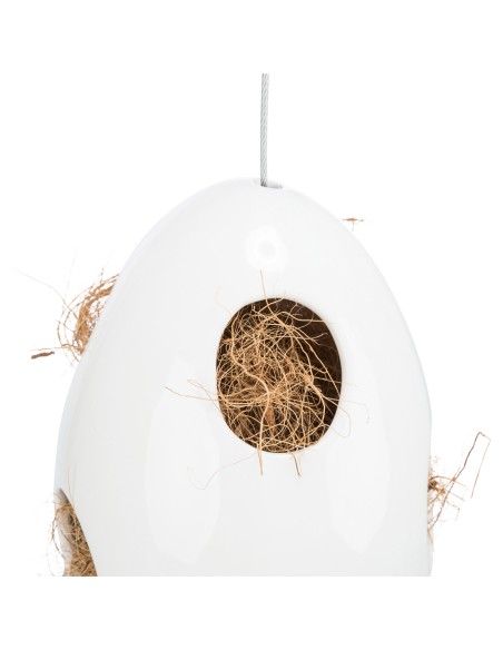 PELERO CERÁMICO DE AYUDA A LA ANIDACIÓN COLGANTE TRIXIE - 10,5 X 10,5 X 15 CM