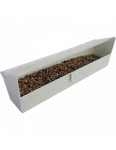 COMEDERO LARGO BLANCO PARA JAULON LISA - 23 CM