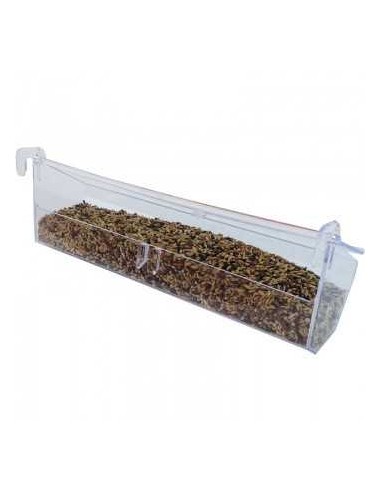 COMEDERO LARGO TRANSPARENTE PEDRÓS - 23 CM