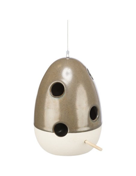 PELERO CERÁMICO VERDE DE AYUDA A LA ANIDACIÓN COLGANTE TRIXIE - 12 X 12 X 16 CM