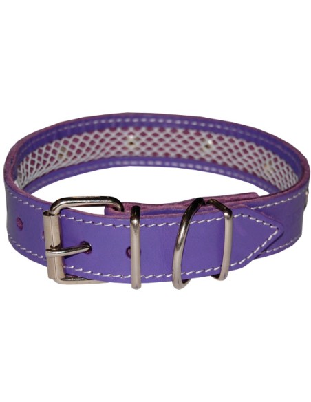 COLLAR CUERO MORADO TUYNEC