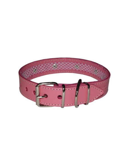 COLLAR CUERO ROSA TUYNEC