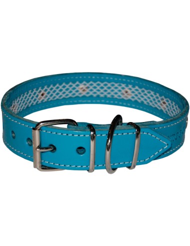 COLLAR CUERO AZUL TUYNEC