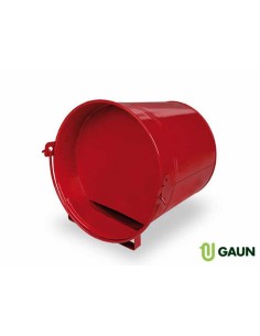 BEBEDERO CUBO METÁLICO PINTADO ROJO 4 LITROS GAUN - 4...