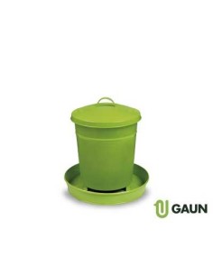 COMEDERO METÁLICO PINTADO VERDE GAUN - 4 KG