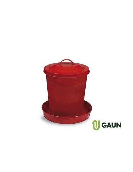 COMEDERO METÁLICO PINTADO ROJO GAUN - 6 KG