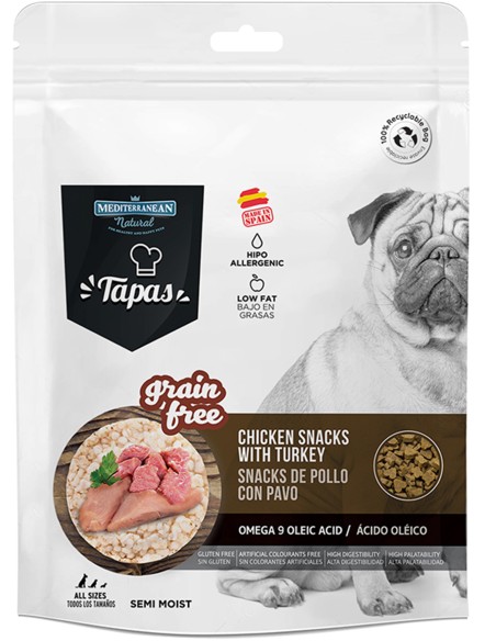 TAPAS GOURMET POLLO Y CON PAVO MEDITERRANEAN NATURAL - 150 GR