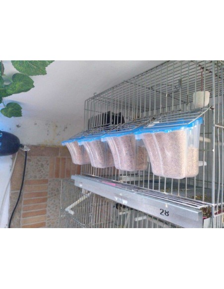 COMEDERO TULIPA PATA TAPADERA AZUL MOLDES AVE