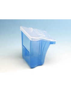 COMEDERO TULIPA PESTAÑA AZUL TAPADERA TRANSPARENTE MOLDES...