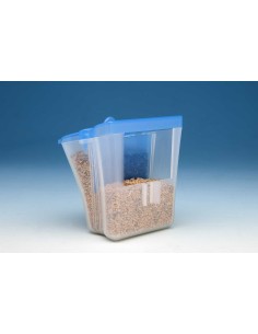 COMEDERO TULIPA PESTAÑA TAPADERA AZUL CON ORIFICIO MOLDES... 2