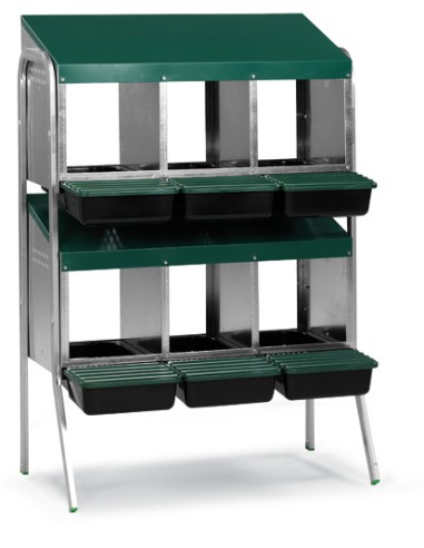 PONEDERO CON CUBETA Y PATAS 6 DEPARTAMENTOS GAUN