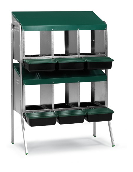 PONEDERO CON CUBETA Y PATAS 6 DEPARTAMENTOS GAUN