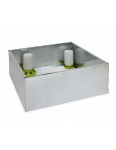 PARQUE PARA POLLITOS GALVANIZADO GAUN - 63 X 63 X 28 CM