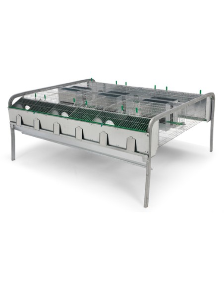 JAULA CONEJOS POLIVALENTE MODELO LEYBA 12 DEPARTAMENTOS GAUN