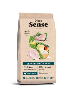 PIENSO LIGHT & SENIOR MINI POLLO LOW GRAIN DIBAQ SENSE