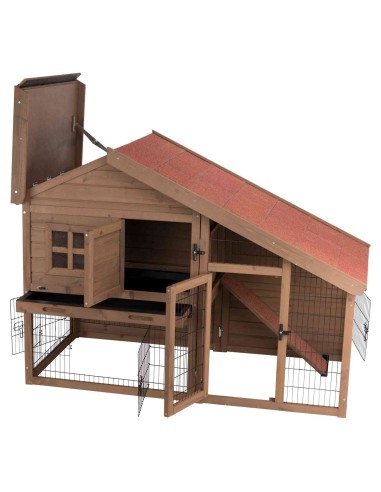 CONEJERA CON RECINTO TRIXIE - 151 X 107 X 80 CM