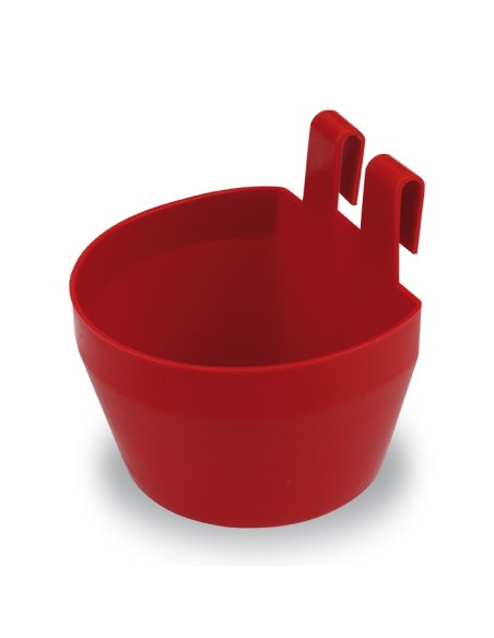 COMEDERO DE PLÁSTICO CON GANCHOS PARA AVES COPELE