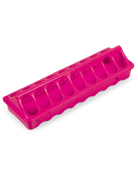 COMEDERO PLÁSTICO PARA POLLOS FUCSIA GAUN