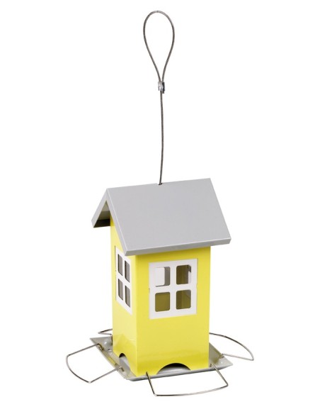 COMEDERO CASA METÁLICO 12 X 12 X 19,5 CM GAUN