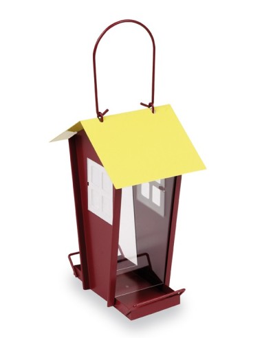 COMEDERO CASA METÁLICA TRANSPARENTE GAUN