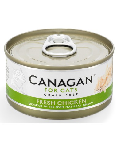 LATA DE POLLO FRESCO PARA GATOS CANAGAN - 75 GR