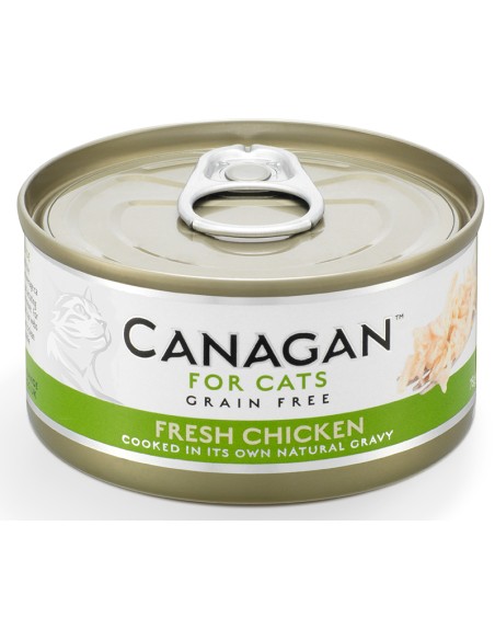 LATA DE POLLO FRESCO PARA GATOS CANAGAN - 75 GR