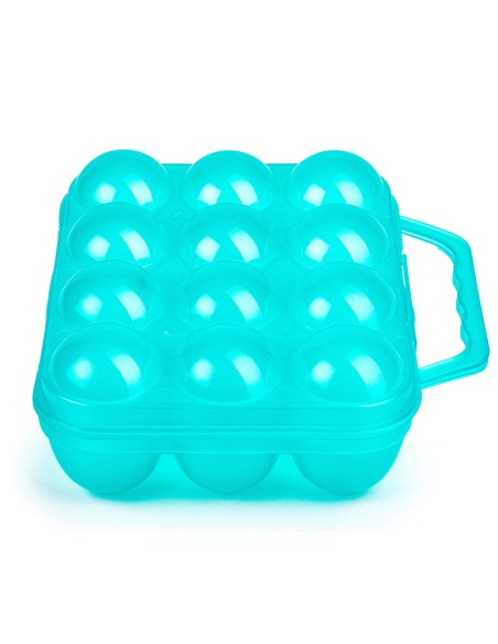 HUEVERA PLASTICA TRASLÚCIDA CON ASA 12 HUEVOS COPELE