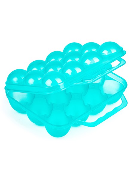 HUEVERA PLASTICA TRASLÚCIDA CON ASA 12 HUEVOS COPELE