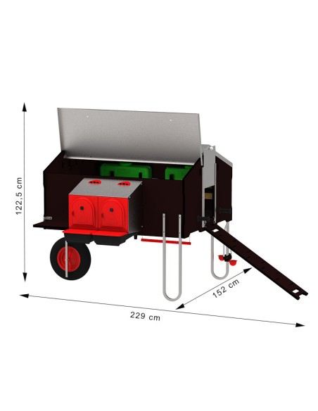 GALLINERO MOVIL FREE RANGE 1 X 1,2 METROS COPELE
