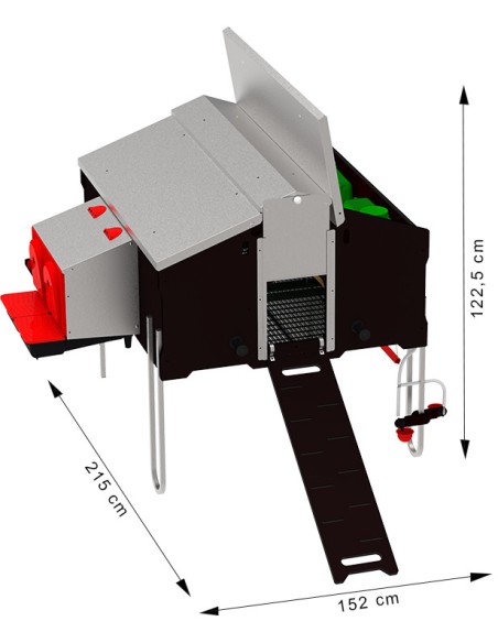 GALLINERO MOVIL FREE RANGE 1 X 1,2 METROS COPELE