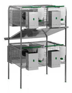 JAULA CONEJOS LIMA 2 PISOS 4 NIDOS GAUN - 4 NIDOS Y 4...