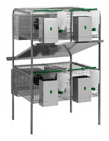 JAULA CONEJOS LIMA 2 PISOS 4 NIDOS GAUN - 4...