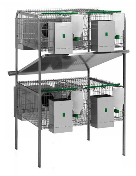 JAULA CONEJOS LIMA 2 PISOS 4 NIDOS GAUN - 4 NIDOS Y 4 DEPARTAMENTOS