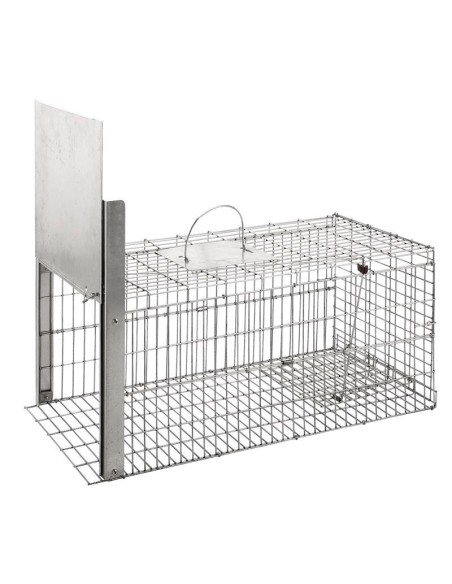 JAULA DE CAPTURA PARA GATOS PLEGABLE GALVANIZADA COPELE - 38 X 75 X 50 CM