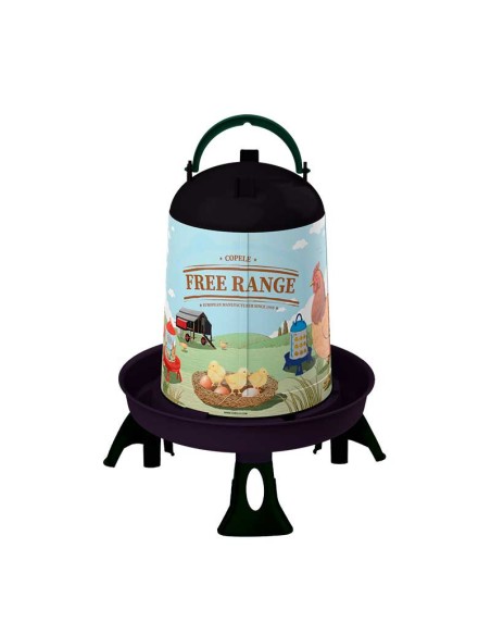 BEBEDERO ECO FREE RANGE RECICLADO CON PATAS PARA AVES 5 LITROS COPELE