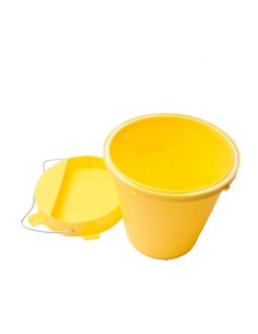 BEBEDERO CUBO PLASTICO AMARILLO 5,5 LITROS COPELE 2