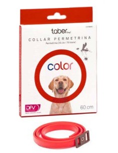 TABERDOG COLOR ROJO COLLAR PERMETRINA DIVASA FARMAVIC