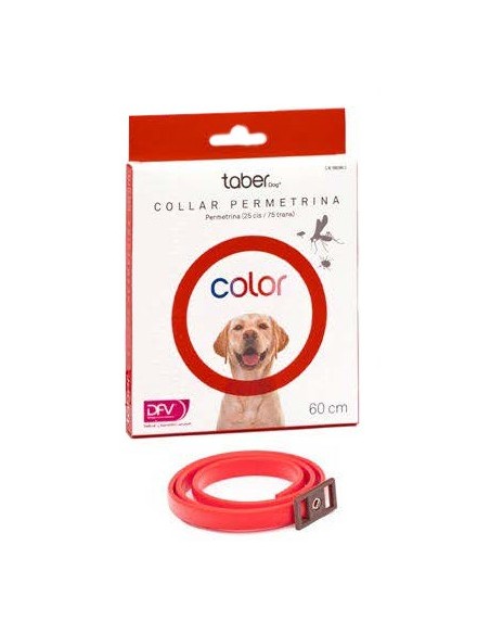 TABERDOG COLOR ROJO COLLAR PERMETRINA DIVASA FARMAVIC