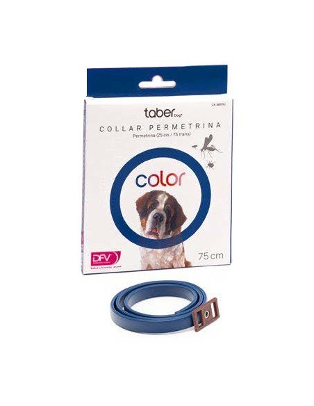 TABERDOG COLOR AZUL COLLAR PERMETRINA DIVASA FARMAVIC