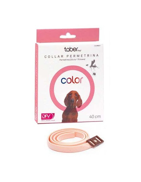 TABERDOG COLOR ROSA COLLAR PERMETRINA DIVASA FARMAVIC