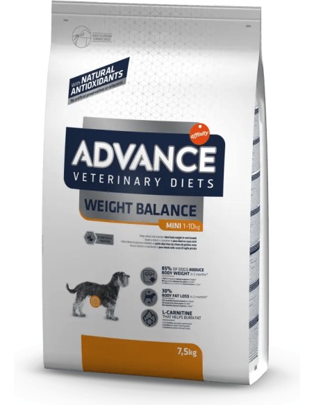 ADVANCE VETERINARY DIETS WEIGHT BALANCE MINI PARA PERROS PEQUEÑOS AFFINITY ADVANCE