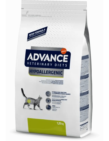 PIENSO ADVANCE VETERINARY DIETS HYPOALLERGENIC PARA GATOS AFFINITY ADVANCE - 1,25 KG