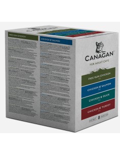 MULTI PACK SOBRES DE PATÉ PARA GATOS CANAGAN - 8 X 85 GR