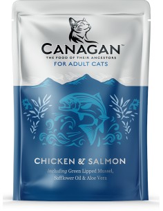 PATÉ DE POLLO Y SALMÓN PARA GATOS CANAGAN - 85 GR
