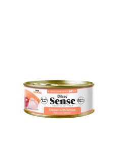 CAT GRAIN FREE POLLO CON SALMÓN DIBAQ SENSE - 70 GR