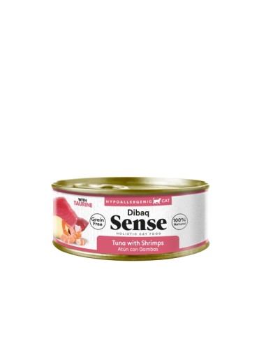 CAT GRAIN FREE ATÚN CON GAMBAS DIBAQ SENSE - 70 GR