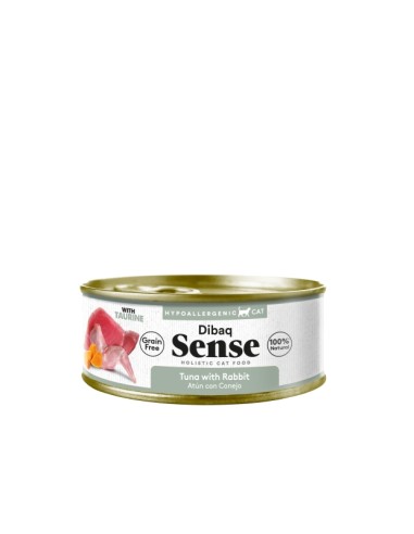 CAT GRAIN FREE ATÚN CON CONEJO DIBAQ SENSE - 70 GR