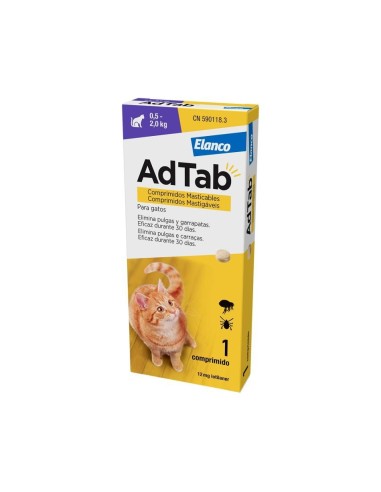 ADTAB ANTIPARASITARIO EN COMPRIMIDO PARA GATOS...