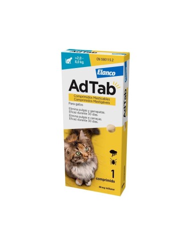 ADTAB ANTIPARASITARIO EN COMPRIMIDO PARA GATOS...